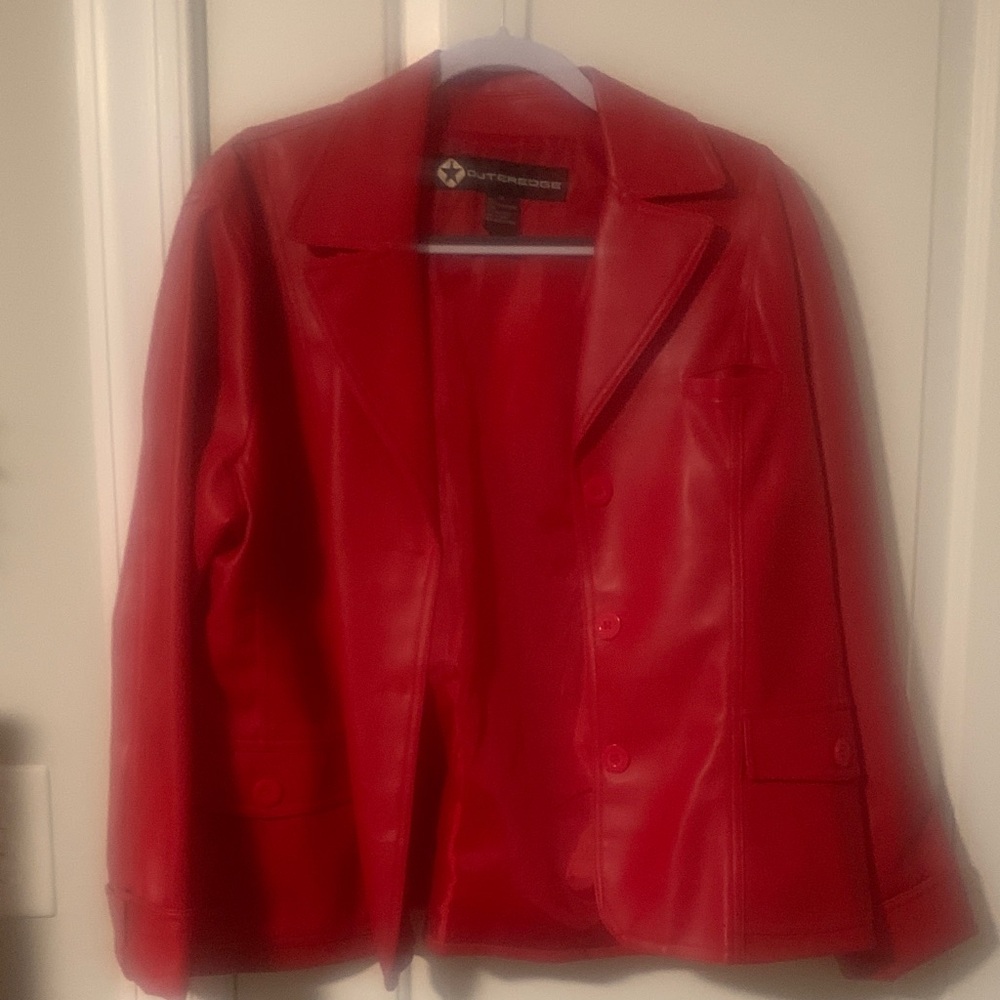 Outer Edge Women's Vibrant Red Blazer..size XL